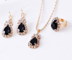 Foreign trade crystal flash sets necklace