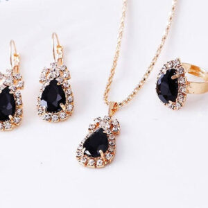 Foreign trade crystal flash sets necklace